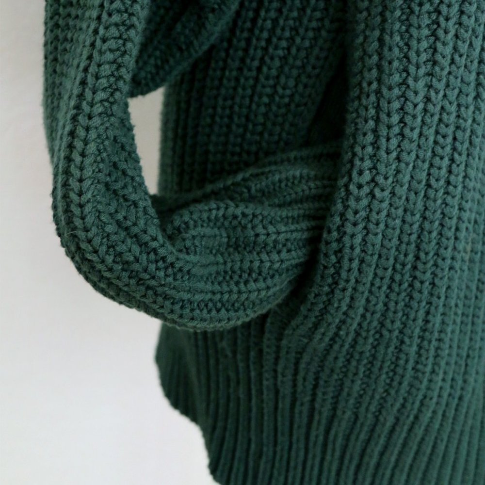 Free People Swim Too Deep Collar Longline Cardi Cardigan Hunter Green $158 XS - Picture 12 of 15